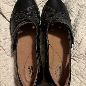 Clarks Women's Black Leather Shoes New